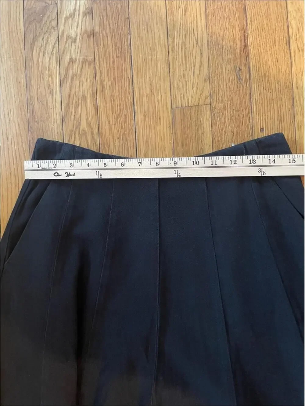 Madewell Airy Denim Circle Skirt Black A-Line Size 28 New With Tags
